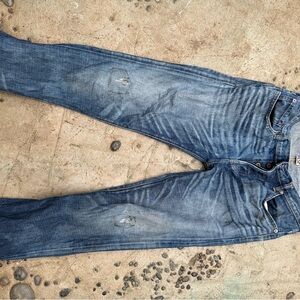 NSF Distressed Indigo Straight Jeans